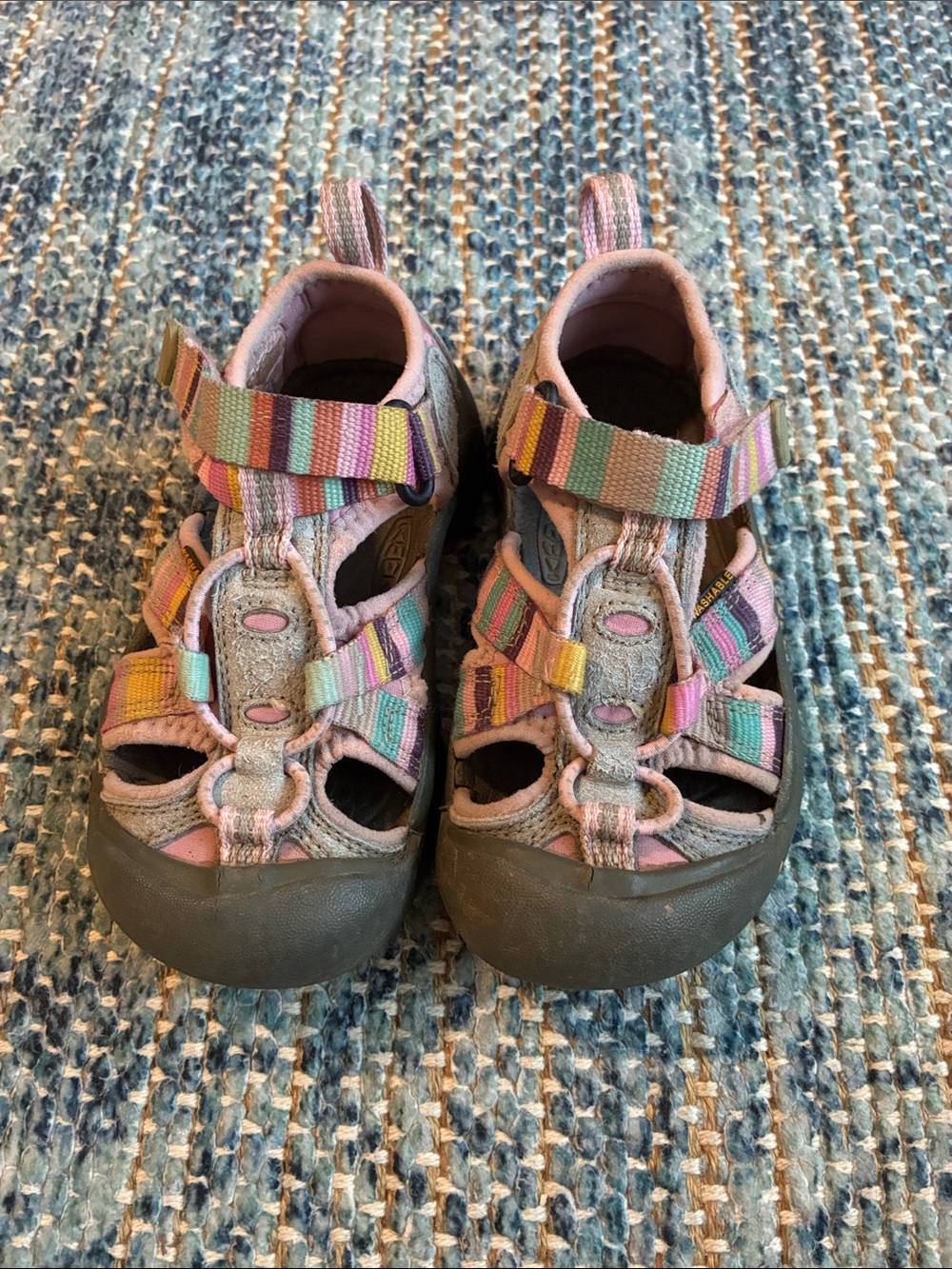KEEN Kids Pink Multi-Stripe Closed-Toe Sandals